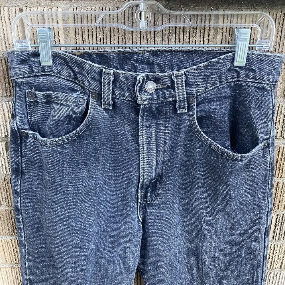 Vtg Men's Levi's 31x30 Black/Gray Acid Wash Jeans 100%‎ Cotton Denim Made in USA